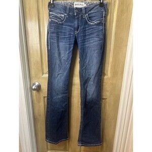 Ariat Real Denim Midrise Boot Entwined Jeans in Marine Wash Size 29L